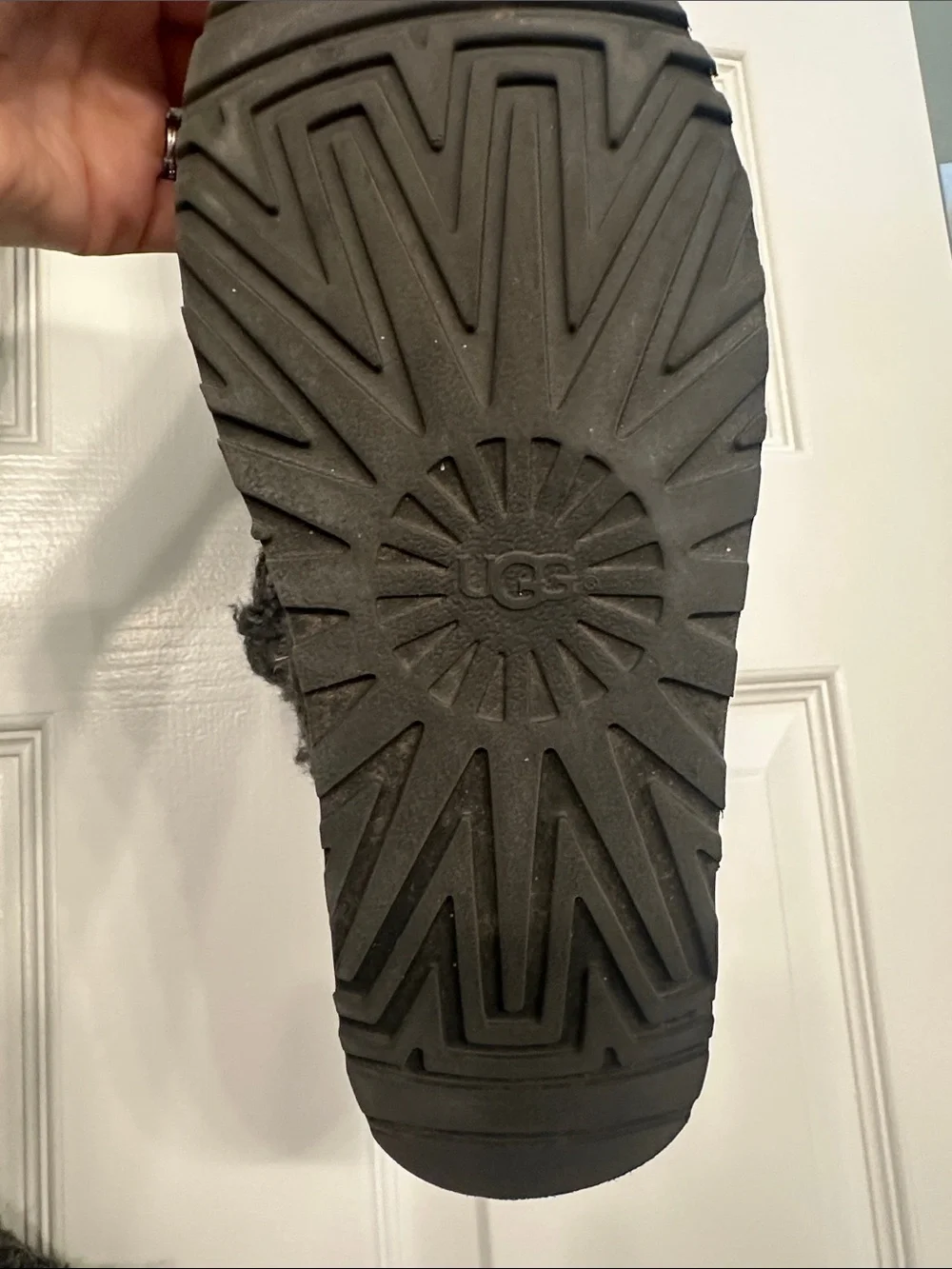 UGG Charcoal Gray Over-the-Knee Knit Button Boots